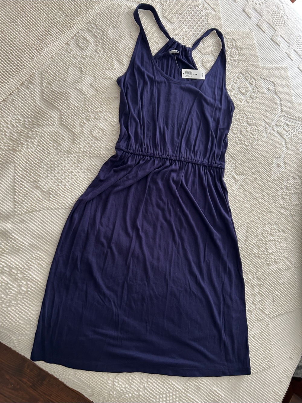Old Navy Navy Sleeveless Elastic-Waist Tank Dress